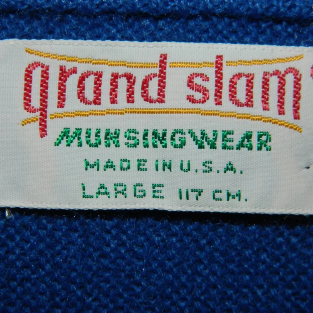 Vintage Grand Slam Penquin Munsingwear V Neck Sweater Sz L (E-3)